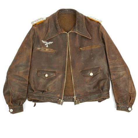 ww2 replica german flight jackets cotton leather trim|german air force jacket ww2.